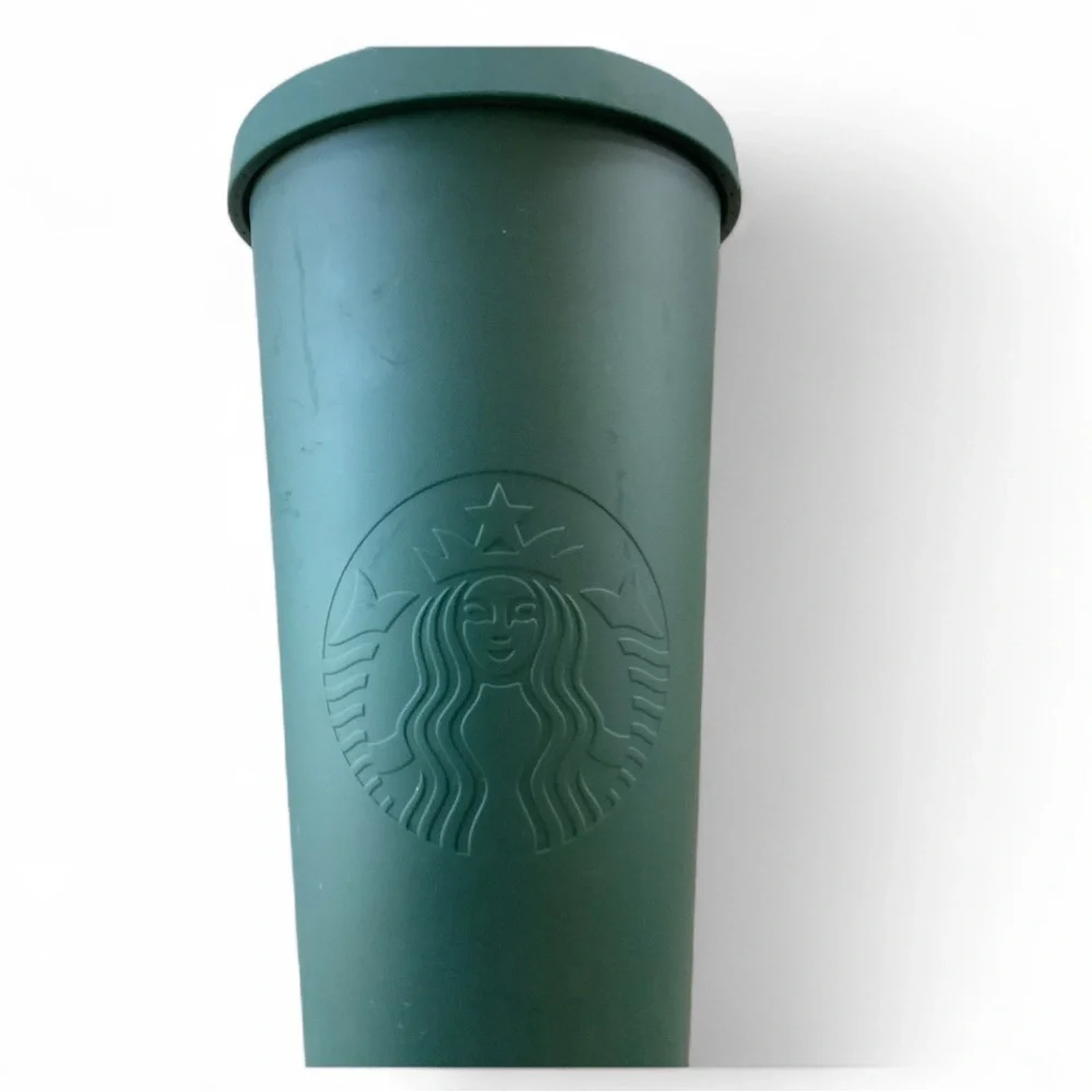 Starbucks Cold Cup Tumbler Venti 24 oz Soft Touch Matte Army Hunter Green RARE